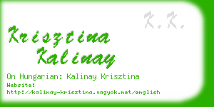krisztina kalinay business card